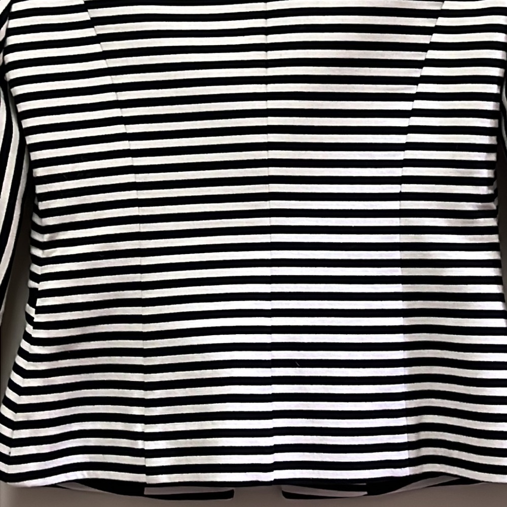 Reiss Tilda Blazer Ivory/Black Striped Size XS - Picture 5 of 10